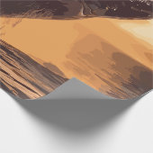 Whale Jumping Sunset Over Ocean Watercolor Art Geschenkpapier (Ecke)