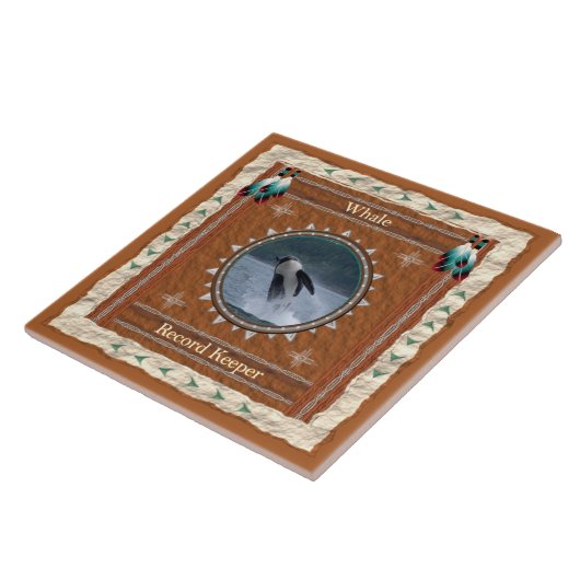 Whale - Keramik für die Aufzeichnung Fliese (Seite)