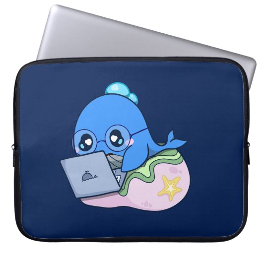 Whale Laptop-Hüllen Laptopschutzhülle (Vorderseite)