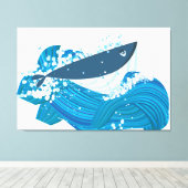 Whale Leinwanddruck (Insitu (Holzboden))