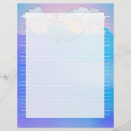 Whale Lined - 8,5" x 11" Stationierblech