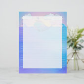 Whale Lined - 8,5" x 11" Stationierblech (Stehend Vorderseite)