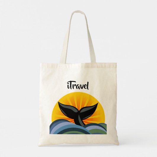 Whale-Logo erstellen Sie Ihre eigene Stadttasche Tragetasche (Rückseite)