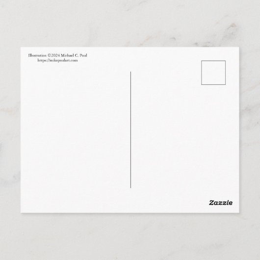 Whale Louse Postkarte (Rückseite)