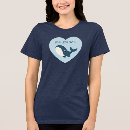 Whale Lover Tri-Blend Shirt (Vorderseite)