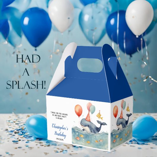 Whale macht einen Splash Boys zum Geburtstag Geschenkschachtel