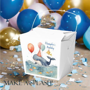 Whale Make a Splash Boy's Birthday Danke Geschenkschachtel