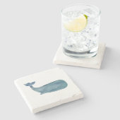 Whale Marble Stone Untersetzer (Seitenansicht)