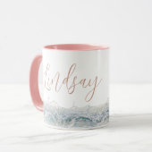 Whale Minimalist Name Coffee Mug Tasse (Vorderseite Links)