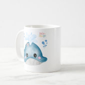 Whale mit Verband und Blase Kaffee Tasse (Vorderseite Links)