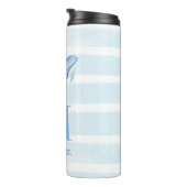 Whale Monogram Beach Wasserfarbe Thermosbecher (Nach rechts gedreht)