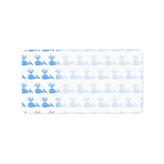Whale Muster. Adressaufkleber (Vorne)