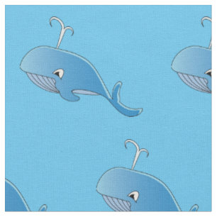 Whale-Muster - Baumwolle mit individuellem Kombatt Stoff
