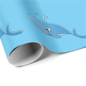 Whale Muster - glänzendes Wrapping Paper, 30" x 6' Geschenkpapier (Rolleneckpunkt)