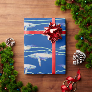 Whale Muster Wrapping Paper Geschenkpapier