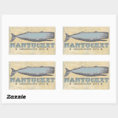 Whale Nantucket MA Inc 1671 Rechteckiger Aufkleber (Blatt)