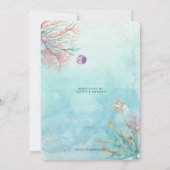 Whale Nautical Baby Dusche Einladung (Rückseite)