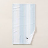 Whale Nautical Blue Stripe Malerei Badhandtuch Set (Handtuch)