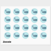 Whale Nautical Ocean Party Danke Stickers (Blatt)