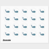 Whale Nautical Ocean Party Danke Stickers (Blatt)