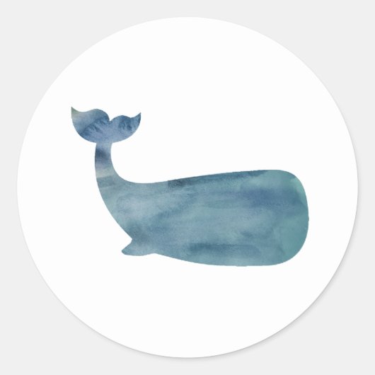 Whale Nautical Ocean Party Danke Stickers (Vorderseite)
