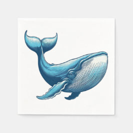 Whale Nautical Paper Napkins Serviette