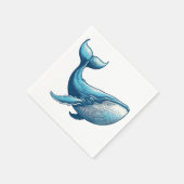 Whale Nautical Paper Napkins Serviette (Ecke)