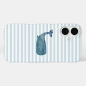Whale Nautical Stripe Case-Mate iPhone Hülle (Rückseite (Horizontal))