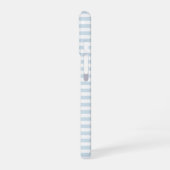 Whale Nautical Stripe iPhone 16 Hülle (Linke Seite)