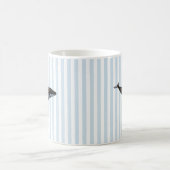 Whale Nautical Stripe Muster Kaffeetasse (Mittel)