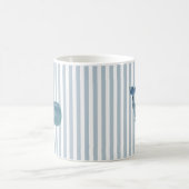 Whale Nautical Stripe Painting Kaffeetasse (Mittel)