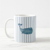 Whale Nautical Stripe Painting Kaffeetasse (Links)