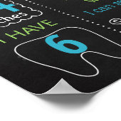 Whale Nautical Under Sea Birthday Party-Zeichen Poster (Ecke)