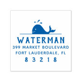Whale | Nautische Familienname - Rücksendeadresse Permastempel (Design)