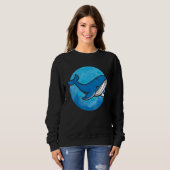 Whale Ocean Biologist Zookeeper Cute Blue Whale Se Sweatshirt (Vorne ganz)
