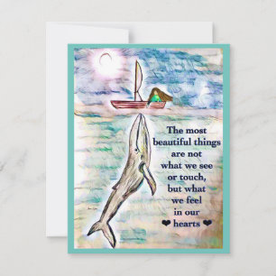 Whale Ocean Painting Grußkarte Personalisieren