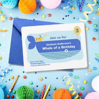 Whale of a Birthday Party Einladung