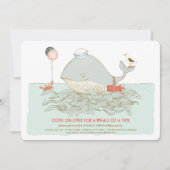 Whale of a time Birthday Pool Party Invitation Einladung (Vorderseite)