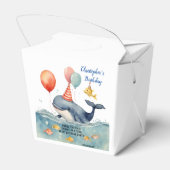 Whale of a Time Boy's Birthday Danke Geschenkschachtel (Rückseite)