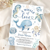 Whale Of Love Boy Baby Shower Invitation  Einladung