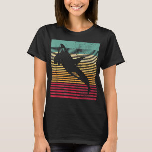 Whale Orca Retro Stil Männer Frauen Neuheit Vintag T-Shirt
