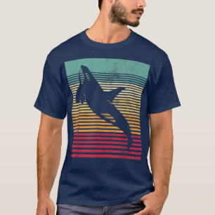 Whale Orca Retro Stil Männer Frauen Neuheit Vintag T-Shirt