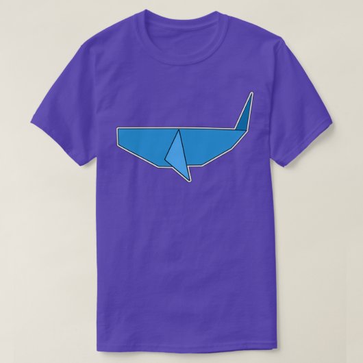 Whale Origami Sticker Style Design T-Shirt (Design vorne)