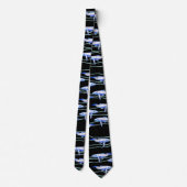 Whale Pattern Neck Tie Krawatte (Rückseite)