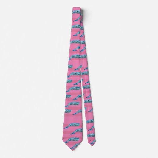 Whale Pattern Neck Tie Krawatte (Vorderseite)