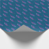 Whale Pattern Ocean Blue Nautical Coastal Niedlich Geschenkpapier (Ecke)