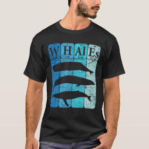 Whale Periodische Tischelemente Retro Whale Cetolo T-Shirt