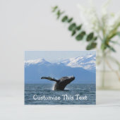 Whale Playtime; Personalisierbar Postkarte (Stehend Vorderseite)