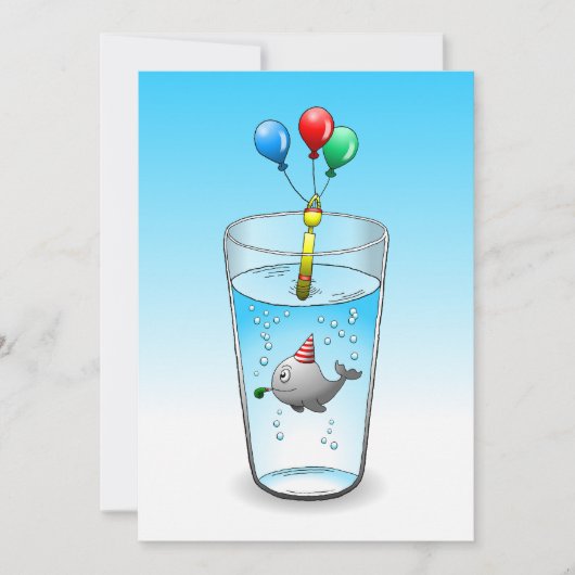 Whale Pool Party Geburtstag Karte (Vorderseite)