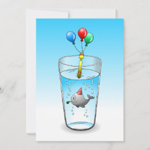 Whale Pool Party Geburtstag Karte
